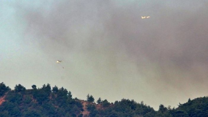 Orman yangınına havadan müdahale tekrar başladı