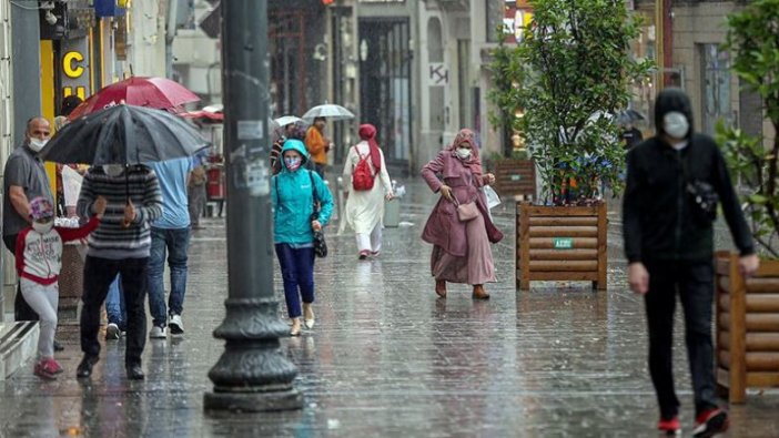 İstanbul'da kısa süreli sağanak ve gök gürültülü sağanak bekleniyor
