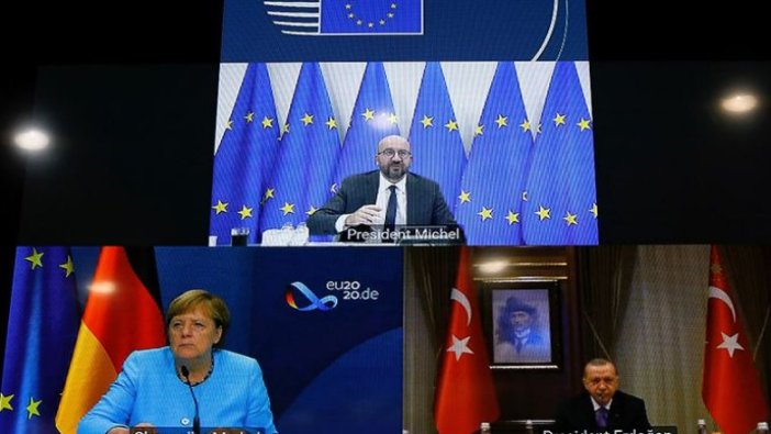 Erdoğan, Merkel ve Michel görüştü