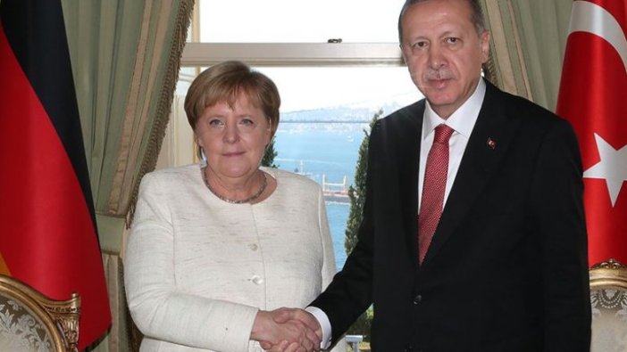 Cumhurbaşkanı Erdoğan Almanya Başbakanı Merkel ile görüştü