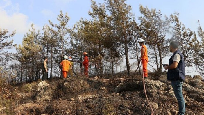 Hatay'daki yangında soğutma çalışmaları sürüyor