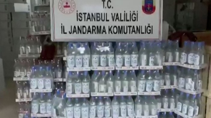 İstanbul'da 1500 litre sahte içki ele geçirildi