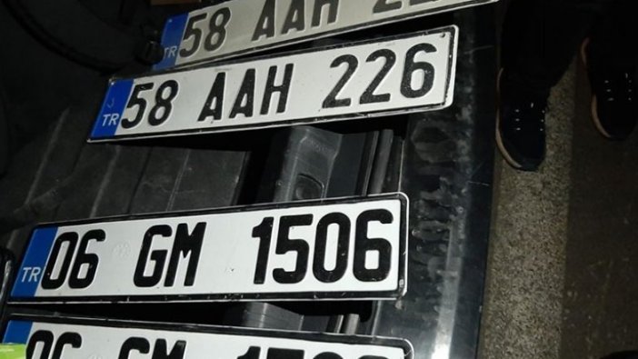 Sivas'ta sahte plaka kullanan sürücüye 28 bin lira ceza