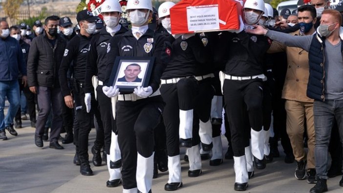 midibüsün devrilmesi sonucu şehit olan polis için tören düzenlendi