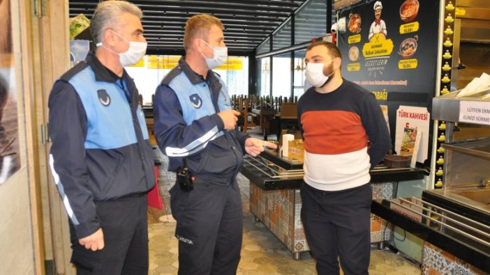 Sultangazi Zabıta ekiplerinden paket servis denetimi