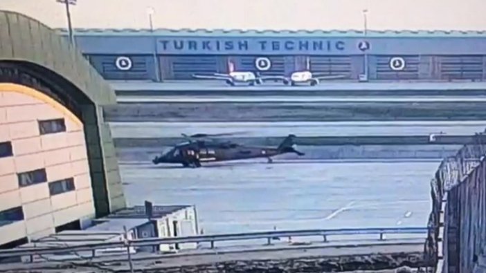 İstanbul'da askeri helikopterin karıştığı kaza anı kameralara yansıdı