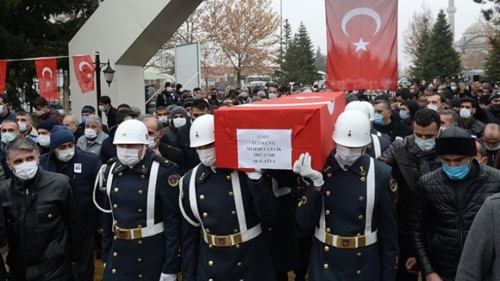 Şehit Uzman Çavuş Mehmet Çelik Malatya'da son yolculuğuna uğurlandı