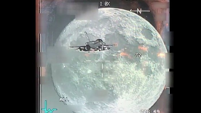 MSB F-16'nın gece uçuşunda görüntülediği dolunay videosunu paylaştı