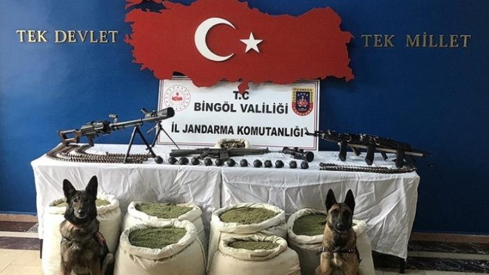 Bingöl'de Eren-4 operasyonunda 150 kilogram esrar, silah ve mühimmat ele geçirildi