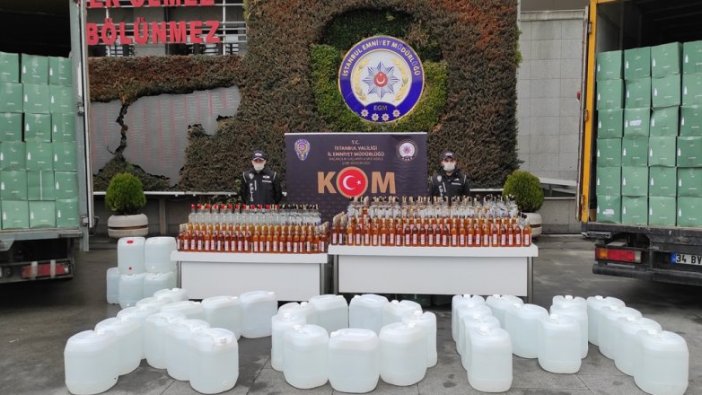 İstanbul'da sahte içki operasyonunda 3 kişi gözaltına alındı
