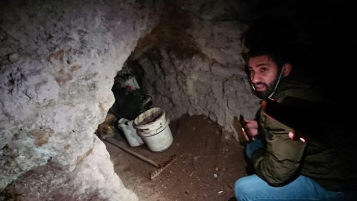 Ankara'da mağarada kaçak kazı: 10 şüpheli suçüstü yakalandı