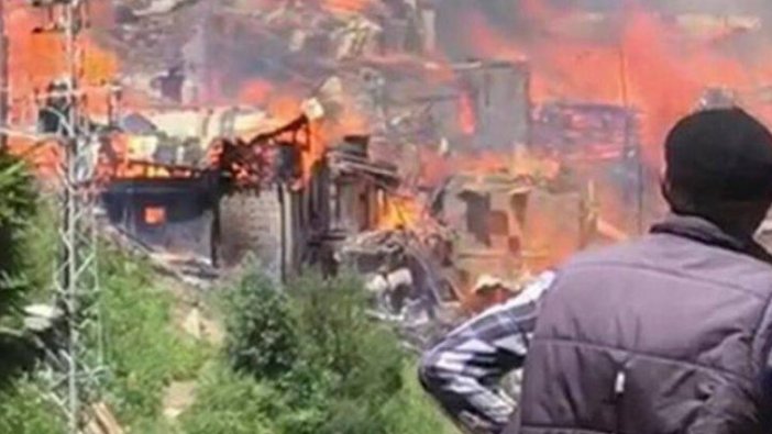 Bakan Kurum'dan Yusufeli'nde yanan evler hakkında açıklama