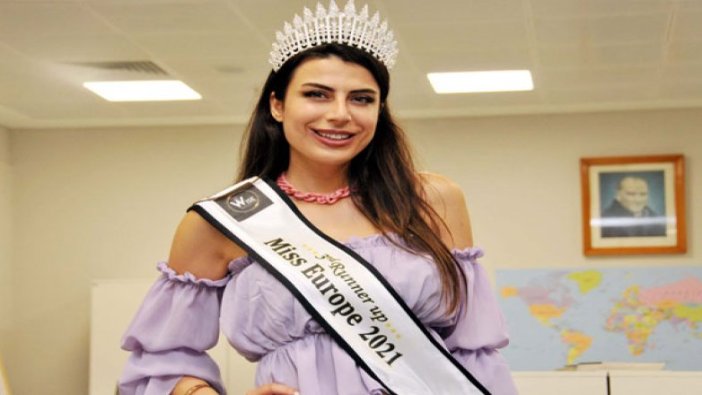 Duygu Çakmak 'Miss Europe 2021' yarışmasında üçüncü oldu