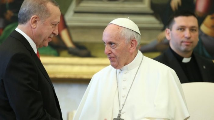 Cumhurbaşkanı Erdoğan, Papa Fransuva ile İsrail'in Filistin'e yönelik saldırılarını görüştü