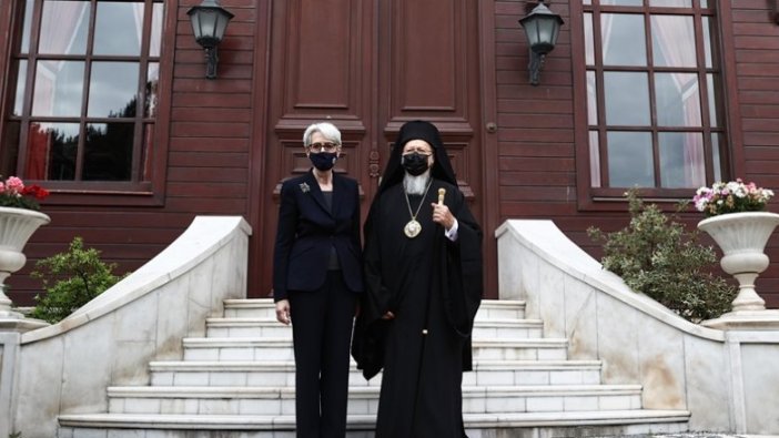 ABD Dışişleri Bakan Yardımcısı Wendy Sherman Patrik Bartholomeos'u ziyaret etti