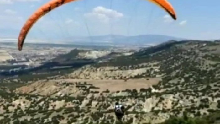 Paraşütçüyle diyaloğu güldüren çiftçinin uçma hayali gerçek oldu