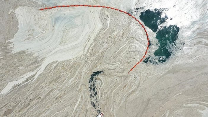 Caddebostan Sahili'nde müsilaj temizliğine başlandı