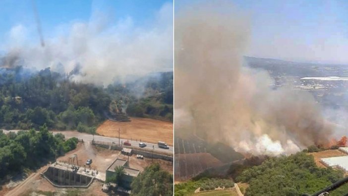Antalya'da yakın iki noktada çıkan orman yangınlarına müdahale ediliyor