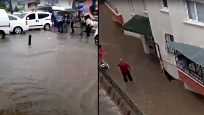 Ankara'da cadde ve sokaklar göle döndü