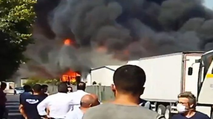 Tarsus'ta korkutan fabrika yangını 