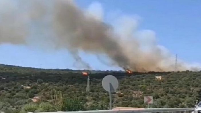 Karaburun'da makilik yangını