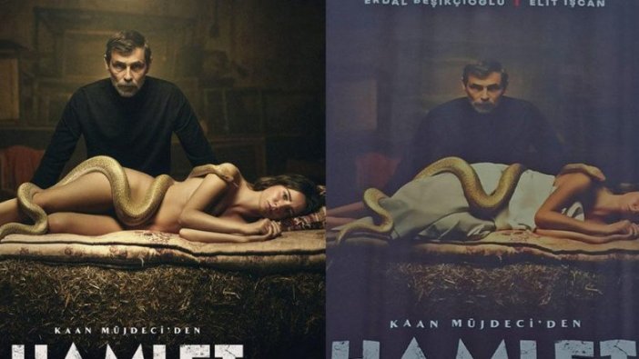 'Hamlet' dizisinin afişi sansürlendi! Sosyal medyada olay oldu