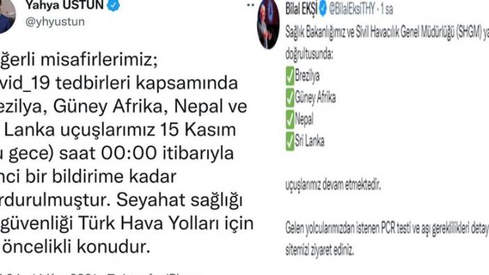 THY ile uçmak isteyenler kime inanacağını şaşırdı. Genel Müdür başka, Basın Müşaviri başka konuştu