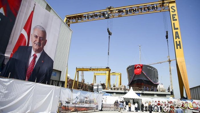 Lojistik destek gemisi denize indirildi