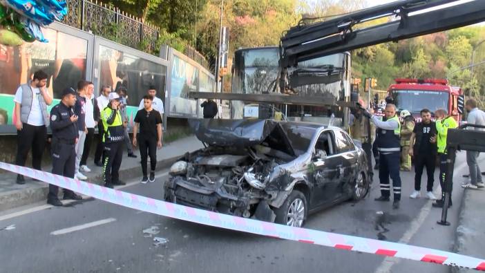 Sarıyer'de korkunç kaza! 15 aracı biçti