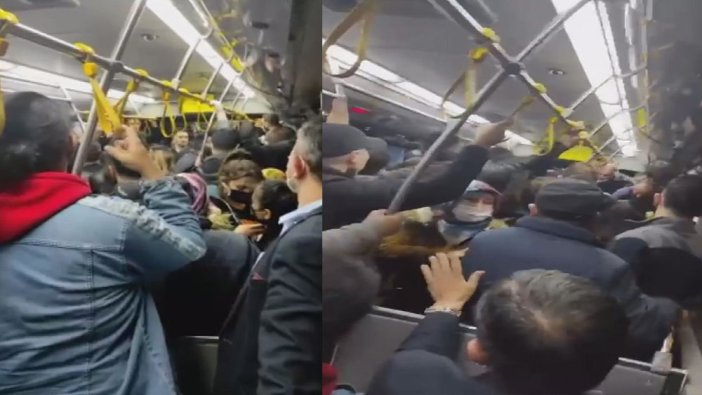 İETT otobüsü bir anda karıştı! Konu: Maske