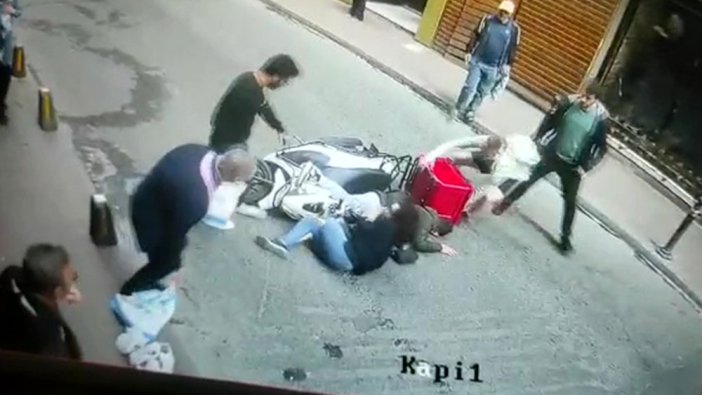 Beyoğlu’nda kahreden kaza kamerada