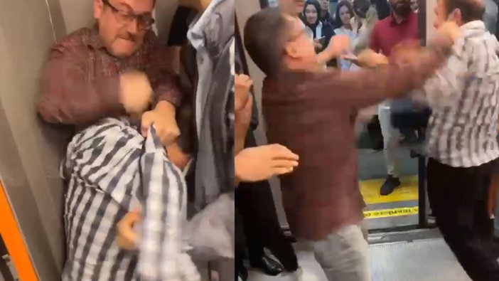 Otogar metrosunda ortalık karıştı. Yumruklar havada uçuştu