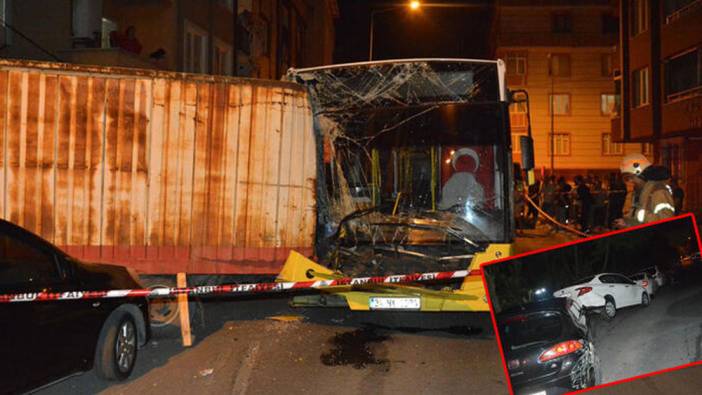 Eyüpsultan'da İETT otobüsü 17 araca çarptı; şoförü kaçtı