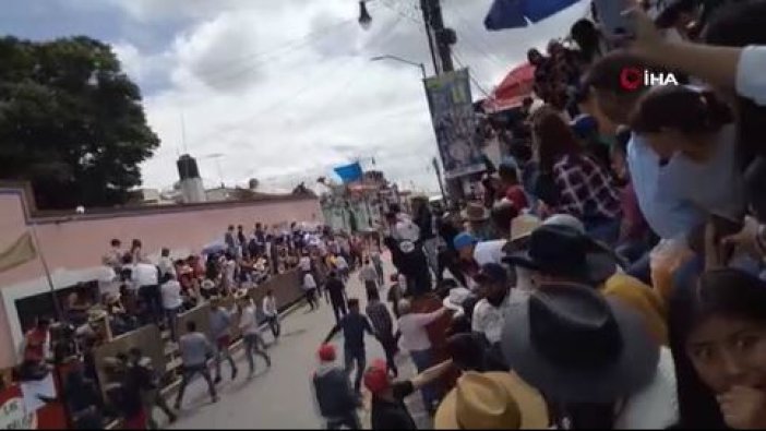 Meksika'da boğa koşusu: 9 yaralı