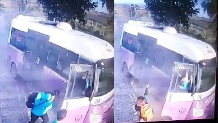 İçi öğrenci dolu servis alev aldı