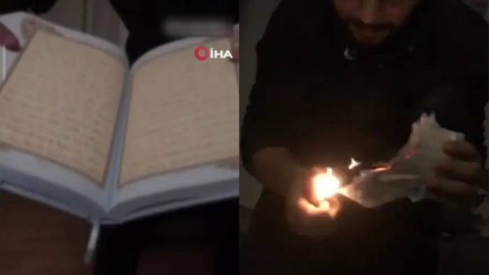2 genç Kuran-ı Kerimi yırtıp yaktı