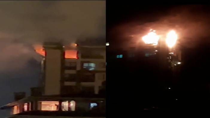 14 katlı binada büyük yangın