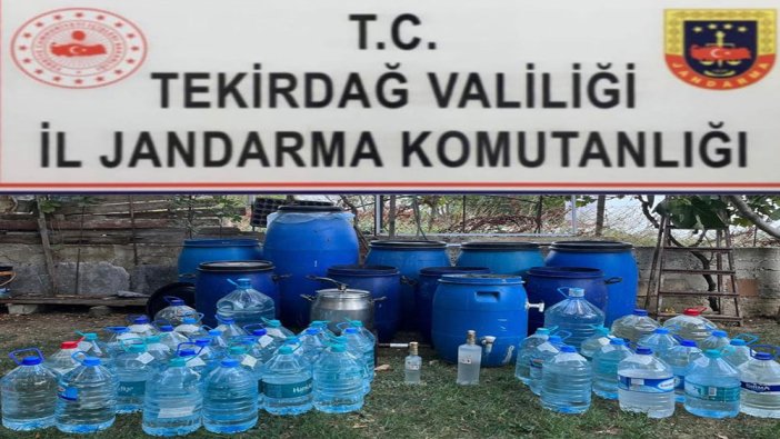 Tekirdağ'da 1 ton sahte içki ele geçirildi