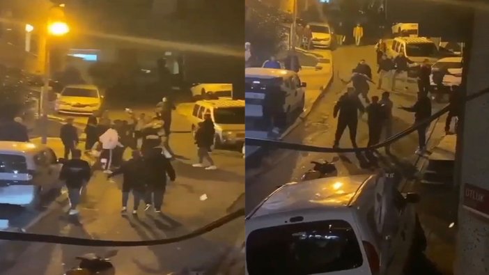 Karşı karşıya gelince ortalık karıştı! Tekmeler yumruklar havada uçuştu