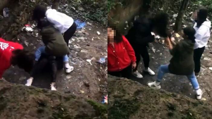 Bir grup genç bir kızı tekme tokat dövdü