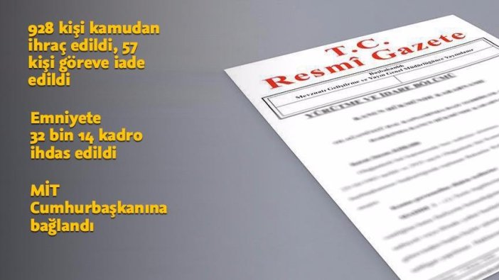 2 yeni KHK yayınlandı