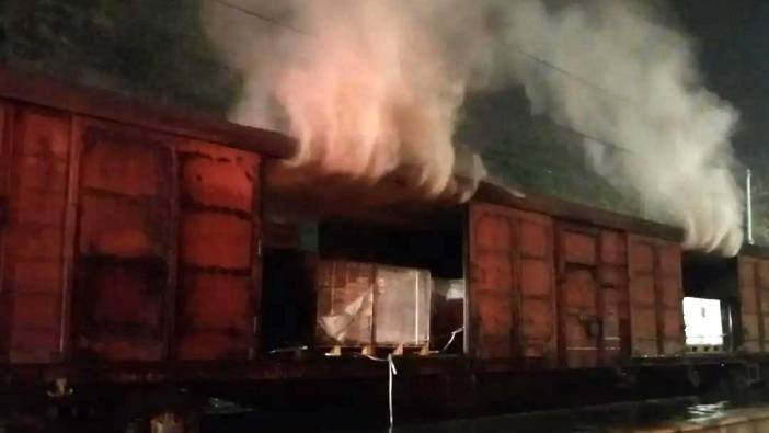 Osmaniye'de yük treninde yangın