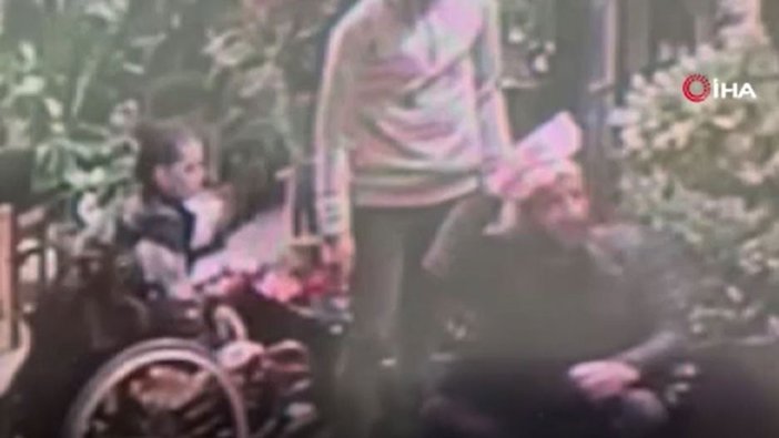 Tekerlekli sandalyeyle gelerek yaralı adamın telefonunu çaldı