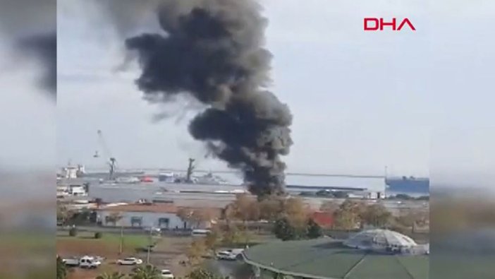 Samsun limanında patlama meydana geldi!