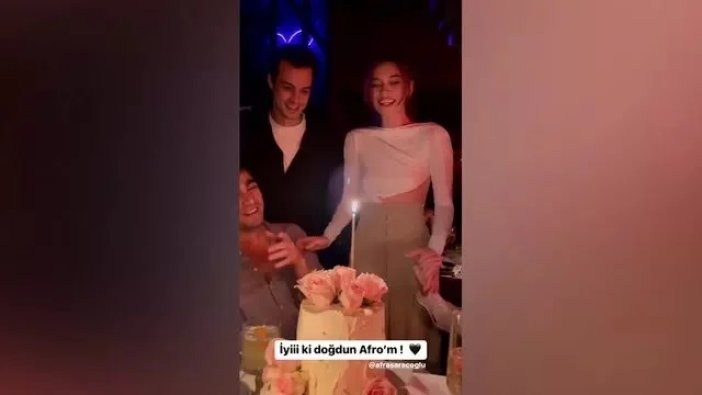 Afra Saraçoğlu'nun doğum günü görüntüleri olay oldu