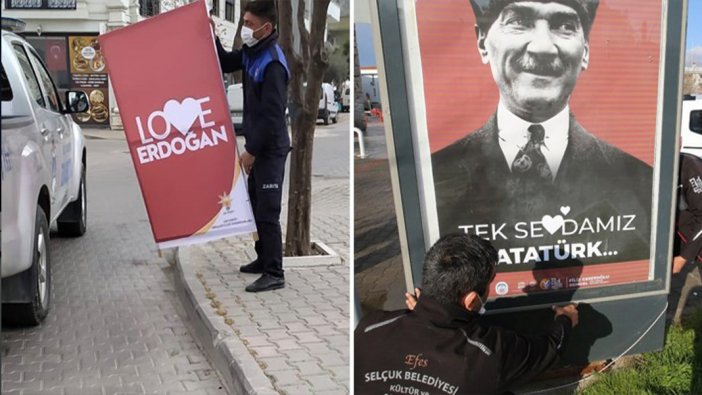 'Tek Sevdamız Atatürk' afişi astıran başkana soruşturma