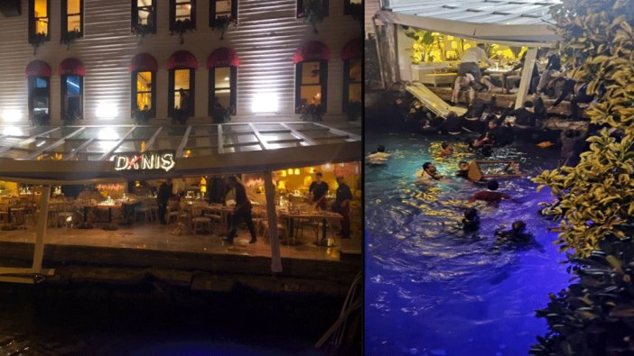 Bebek'te lüks restoranda iskele çöktü: Müşteriler denize düştü!