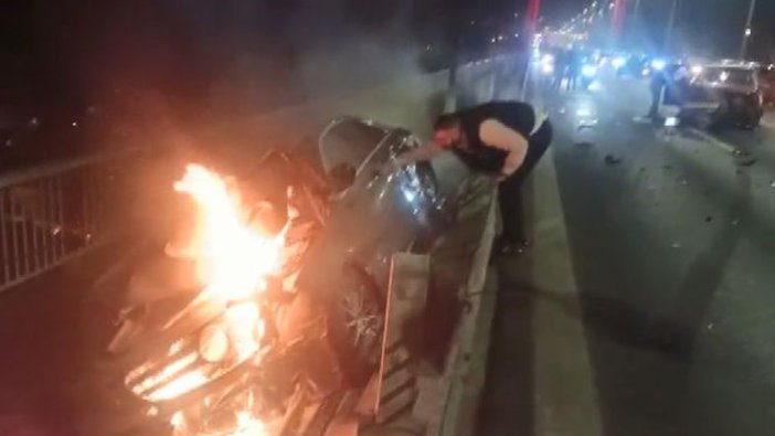 Fatih Sultan Mehmet Köprüsü’nde korkutan kaza