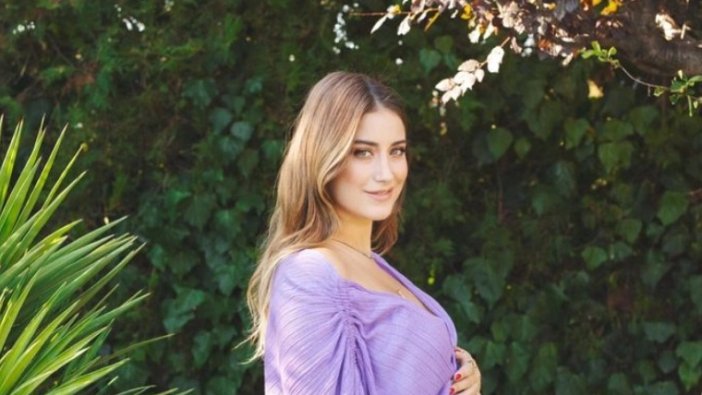 Sekiz aylık hamile olan Hazal Kaya doğum için gün sayıyor