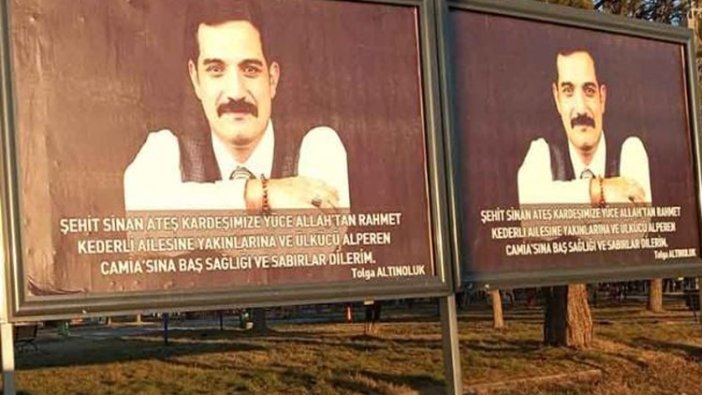 BBP’li Başkan Sinan Ateş afişleri astırdı